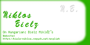 miklos bielz business card